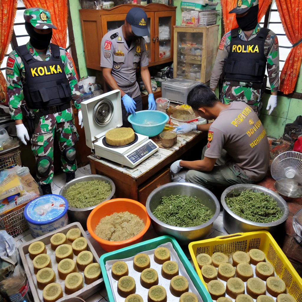 Polisi Bongkar> Home Industry 'Kue' Ganja di Purwakarta